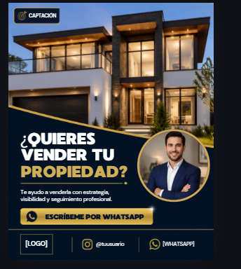 Plantilla real Canva para captar propietarios
